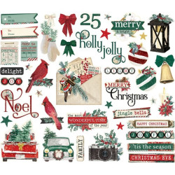 Simple Stories Simple Vintage 'Tis The Season Bits & Pieces 42pz