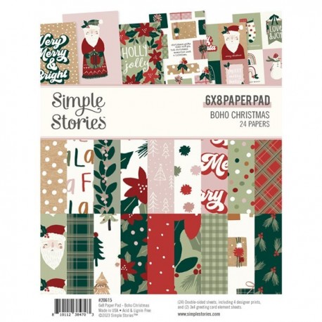 Simple Stories Boho Christmas Paper Pad 15x20cm