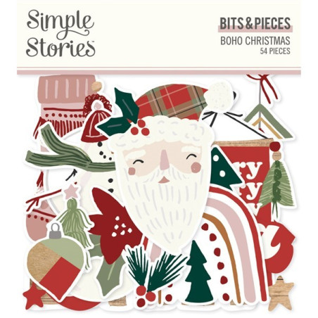 Simple Stories Boho Christmas Bits & Pieces 54pz