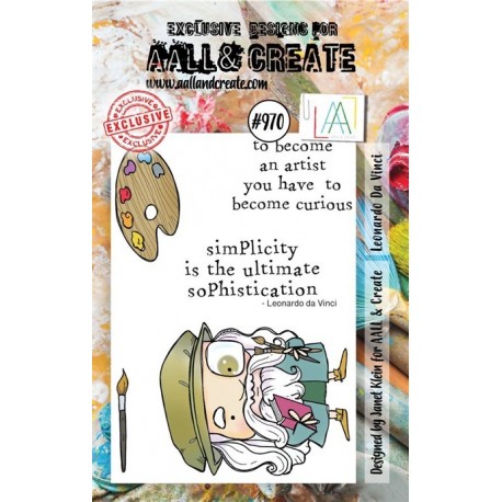 AALL & Create Stamp Set A7 970 Leonardo Da Vinci