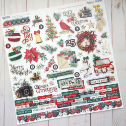 Simple Stories Simple Vintage 'Tis The Season CARDSTOCK STICKER 30x30cm