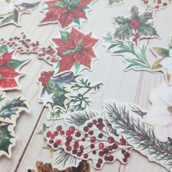 Simple Stories Simple Vintage 'Tis The Season Floral Bits 43pz