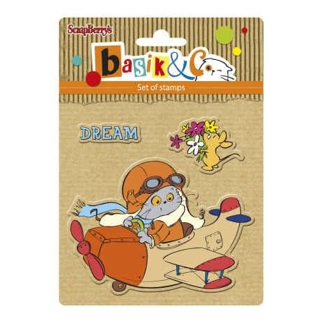 ScrapBerry's Set Of Clear Rubber Stamps Basic's New Adventure 4