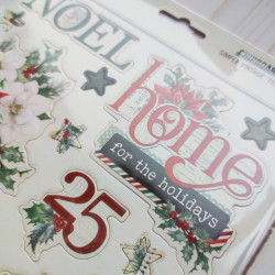 Simple Stories Simple Vintage 'Tis The Season Chipboard Stickers 25pz