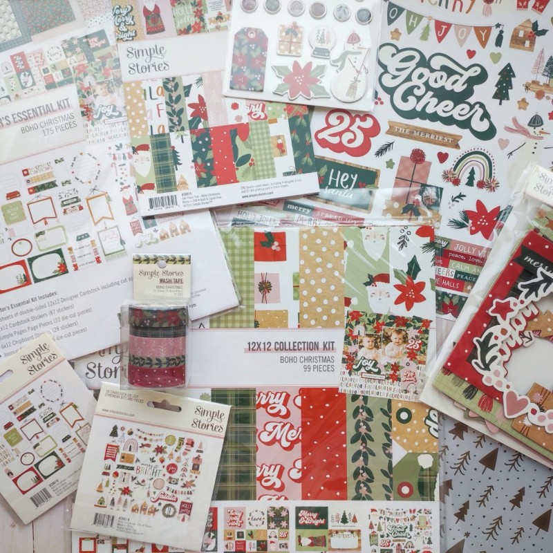Simple Stories Collection Kit - Boho Christmas