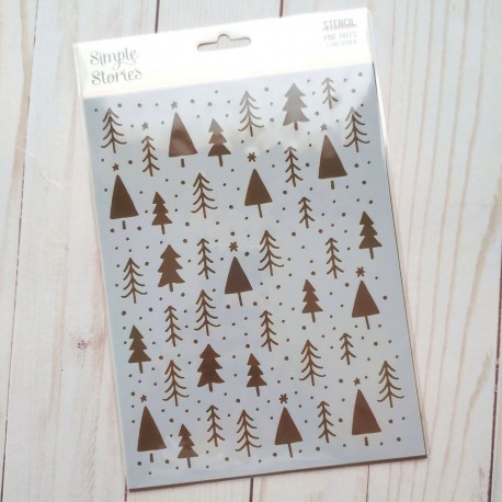 Simple Stories Boho Christmas Stencil Pine Trees