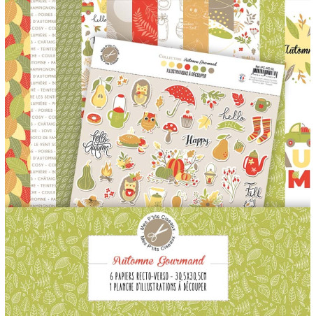 Mes P'tits Ciseaux Automne Gourmand Collection 30x30cm