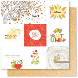 Mes P'tits Ciseaux Automne Gourmand Collection 30x30cm