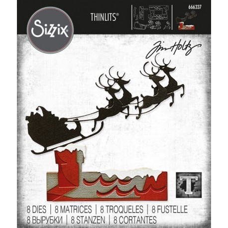 Thinlits Die Set 8pz - Reindeer Sleigh by Tim Holtz 666337