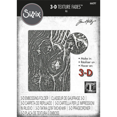 3-D Texture Fades Embossing Folder - Woodgrain by Tim Holtz 666297