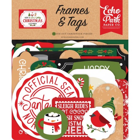 Echo Park Have A Holly Jolly Christmas Frames & Tags 34pz