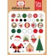 Echo Park Have A Holly Jolly Christmas Adhesive Brads 25pz+8 Chipboard