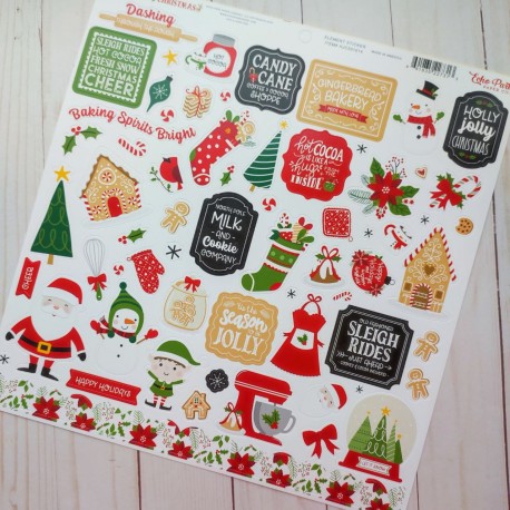 Echo Park Have A Holly Jolly Christmas Element Sticker 30x30cm