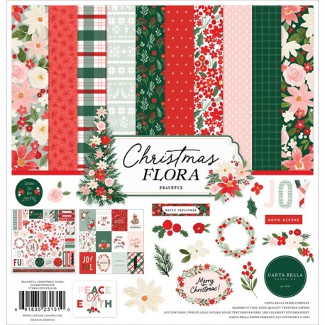 Carta Bella Christmas Flora PEACEFUL Paper Pad 30x30cm