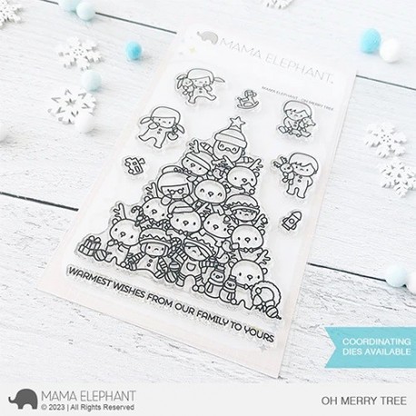 Mama Elephant OH MERRY TREE Clear Stamp