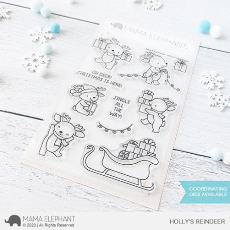 Mama Elephant HOLLY'S REINDEER Clear Stamp