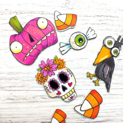 Aall & Create Ephemera Die-cuts Pumps & Skullz
