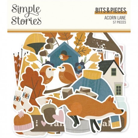 Simple Stories Acorn Lane Bits & Pieces 57pz