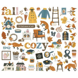 Simple Stories Acorn Lane Bits & Pieces 57pz