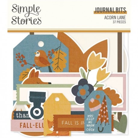 Simple Stories Acorn Lane Journal Bits & Pieces 37pz