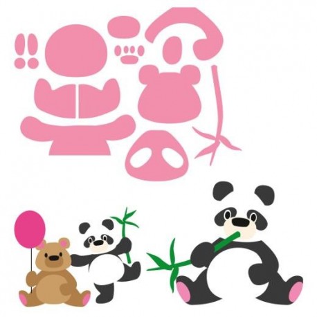 Marianne Design Collectables Eline's Panda & Bear
