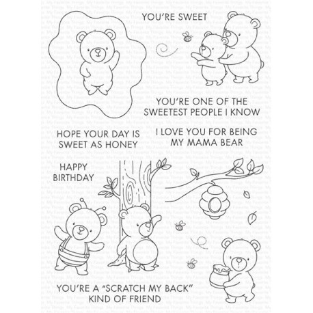 My Favorite Things Sweet Honey Bear Clear Stamps