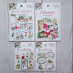 Piatek Ephemera Set SANTA'S WORKSHOP 12pcs