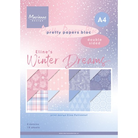Marianne Design Pretty Paper Bloc A4 Eline's Winter Dreams