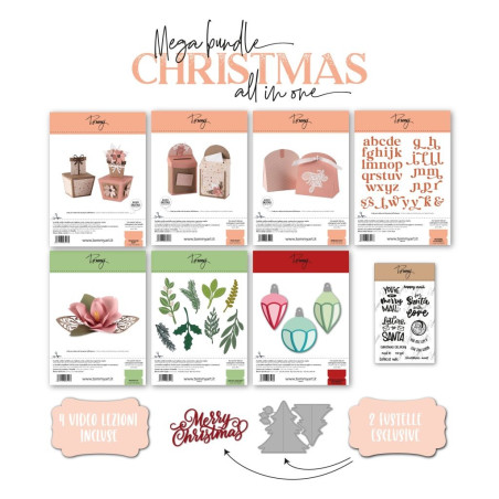 Mega Bundle Christmas All in One + 4 lezioni + 2 pochette + 2 fustelle esclusive