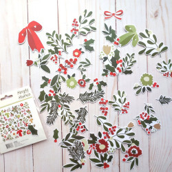 Simple Stories The Holiday Life Floral Bits & Pieces 61pz