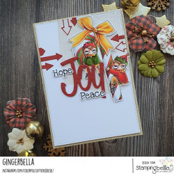 Stamping Bella Oddball Candy Cane Elves Cling Stamp
