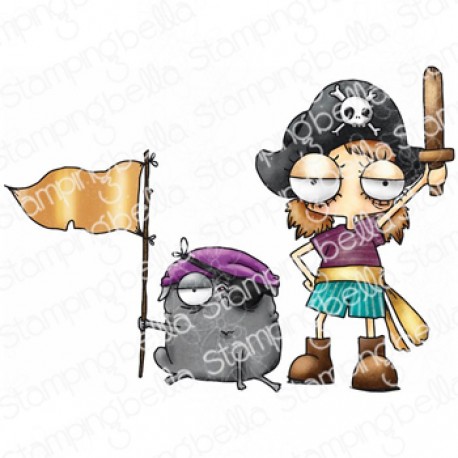 Stamping Bella Oddball Pirate & Pug Cling Stamp