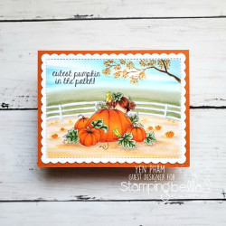 Stamping Bella Tiny Townie Piper at The Pumpin Patch Cling Stamp