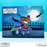 Stamping Bella Tiny Townie Wanda The Witch & Her Cauldron Cling Stamp