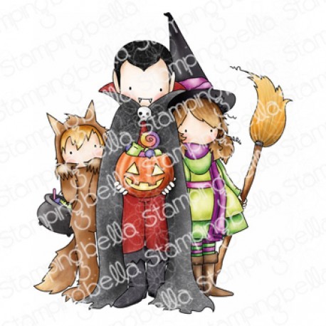 Stamping Bella Tiny Townie Trick or Treaters Cling Stamp