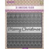 Nellie's Choice 3D Embossing Folder Merry Christmas