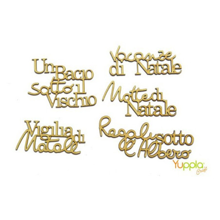YupplaCraft Legnetti Frasi Di Natale S.2