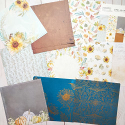 Spellbinders Serenade of Autumn Paper Pad 15x15cm con FOIL ORO