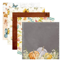 Spellbinders Serenade of Autumn Paper Pad 15x15cm con FOIL ORO