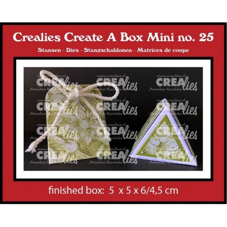 Crealies Create A Box MINI no. 25 Box Triange Box MINI