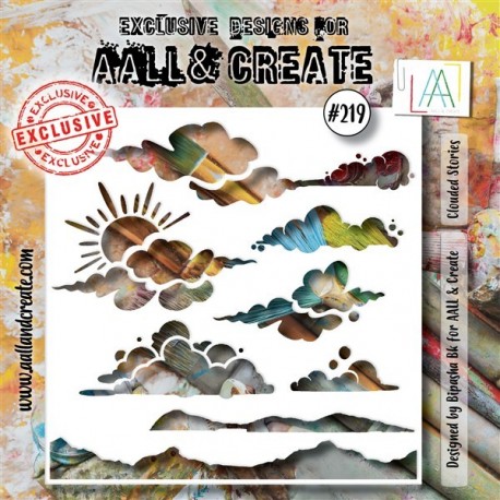 AALL & Create Stencil 219 Clouded Stories