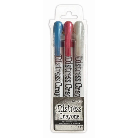 Tim Holtz Distress Crayon Pearl Holiday Set 5
