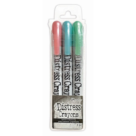 Tim Holtz Distress Crayon Pearl Holiday Set 6
