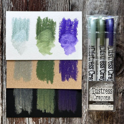Tim Holtz Distress Crayon Pearl Halloween Set 6