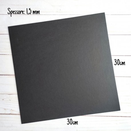 Black cardboard 1,5mm 30x30cm 1foglio
