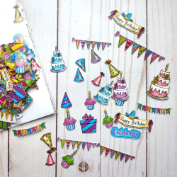 Aall & Create Ephemera Die-cuts Palooza Confetti 20 160pz