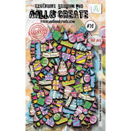 Aall & Create Ephemera Die-cuts Palooza Confetti 20 160pz