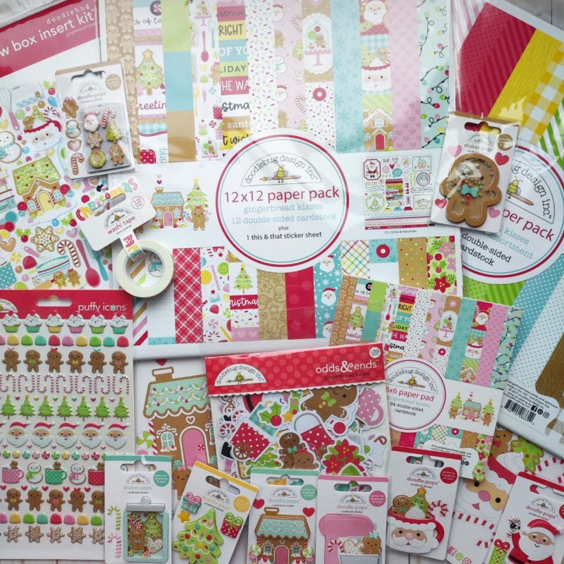 Doodlebug Design - Gingerbread Kisses Collection - 12 x 12 Paper Pack