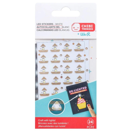 We R Chibitronics LED Circuit Stickers White Bulk Pack 24pz