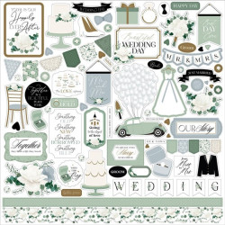 Echo Park Wedding Bells Element Sticker 30x30cm